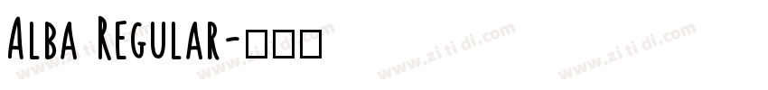 Alba Regular字体转换